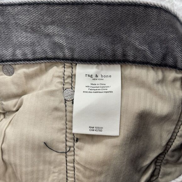 rag & bone Fit 2 Slim Greyson Denim Jeans Men's 40x32 Gray American Grunge NWT - Picture 6 of 14